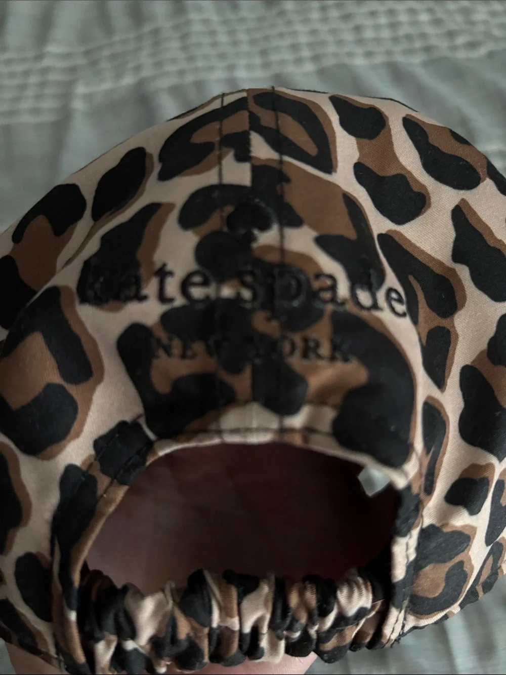 kate spade women’s Leopard Print Cap in Brown and Black